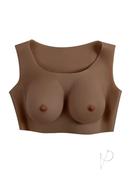 Gender X Breast Plate Silicone C Cup - Chocolate