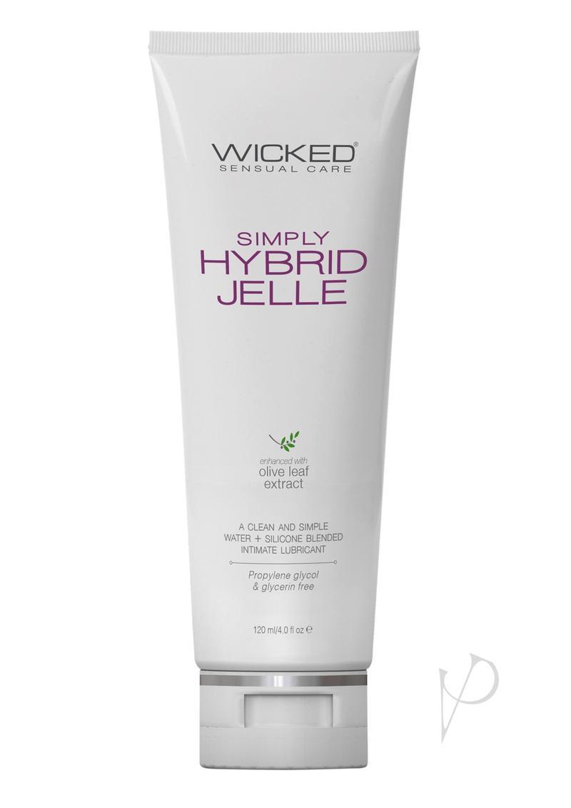 Wicked Simply Hybrid Jelle Lubricant With Olive Leaf Extract 4oz